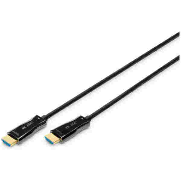 KABEL HDMI/HDMI M/M 15,0m Digitus AOC optični hibridni pozlačeni kontakti V2,0b UHD 4K (AK-330125-150-S)