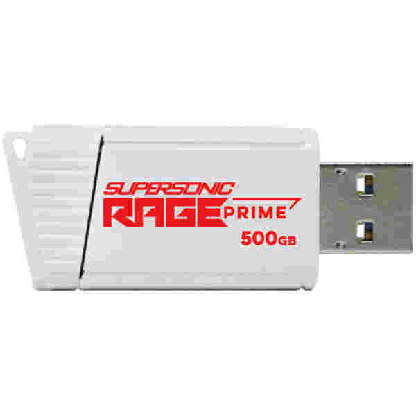 Spominski ključek 500GB USB 3.2 Patriot Supersonic Rage 600MB/s plastičen izvlečni bel (PEF500GRPMW32U)