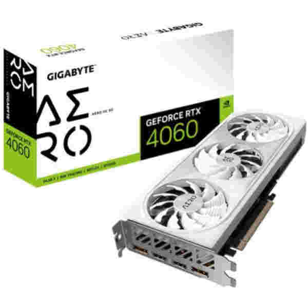 Grafična kartica nVidia RTX4060 GigaByte Aero OC 3x - 8GB GDDR6 (GV-N4060AERO OC-8GD)