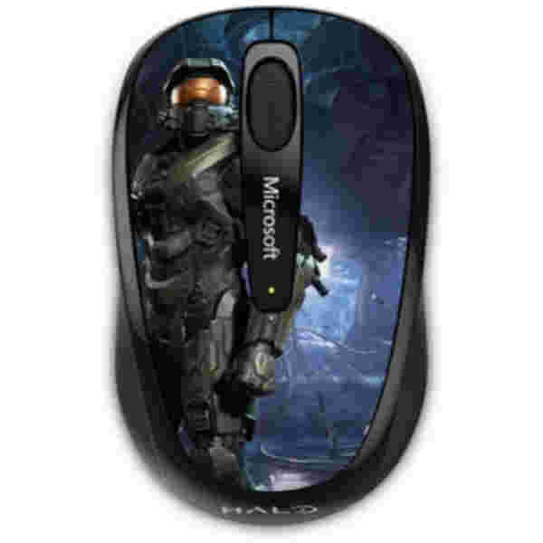 Miš Microsoft brezžična Mobile 3500 - Halo Edition optična črna