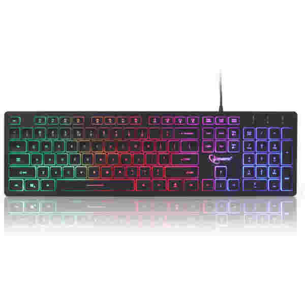 Gaming Tipkovnica Gembird KB-UML-01 US | SLO gravura - črna RGB (KB-UML-01)