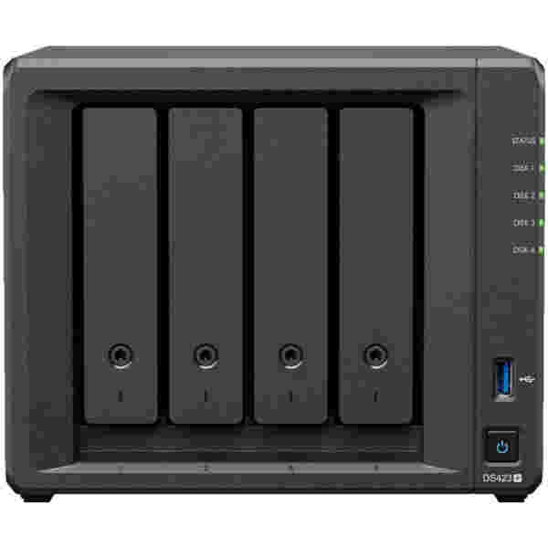 NAS ohišje Synology DS-423+ (2GB, Celeron J4125) All-In-One server 4x 3.5" SATA 2x M.2 NVMe SSD 4-Bay