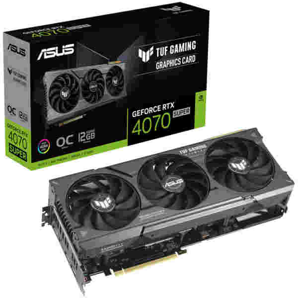 Grafična kartica nVidia RTX4070 Super Asus TUF Gaming - 12GB GDDR6X (90YV0K80-M0NA00)