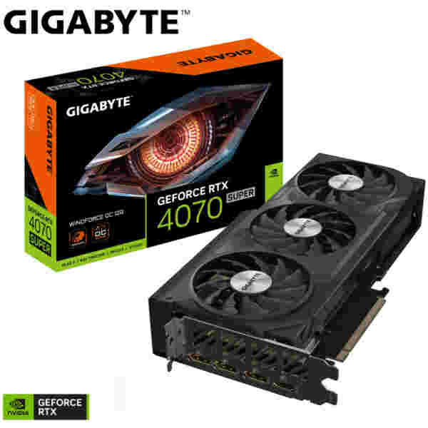 Grafična kartica nVidia RTX4070 Super GigaByte Windforce OC - 12GB GDDR6X (GV-N407SWF3OC-12GD)