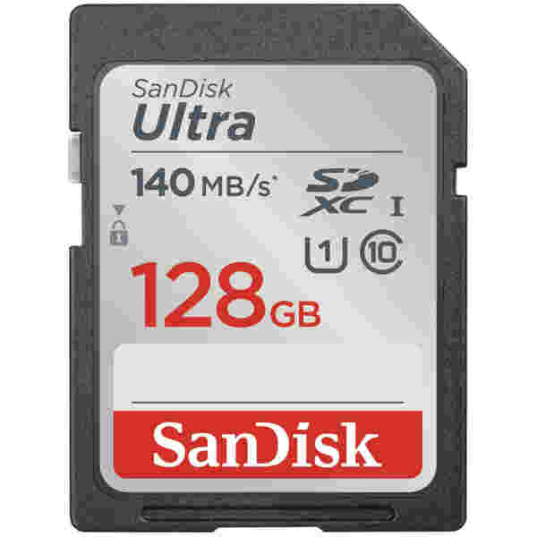 Spominska kartica SDXC 128GB Sandisk Ultra 140MB/s U1 UHS-I (SDSDUNB-128G-GN6IN)