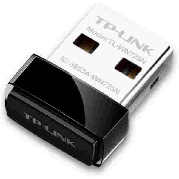 Brezžični mrežni adapter USB 2.0 TP-Link Nano WiFi4 802.11n N150 150Mbit/s Nano (TL-WN725N)