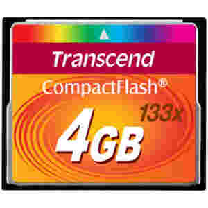 FLASH CompactFlash CF 4GB Transcend (TS4GCF133)