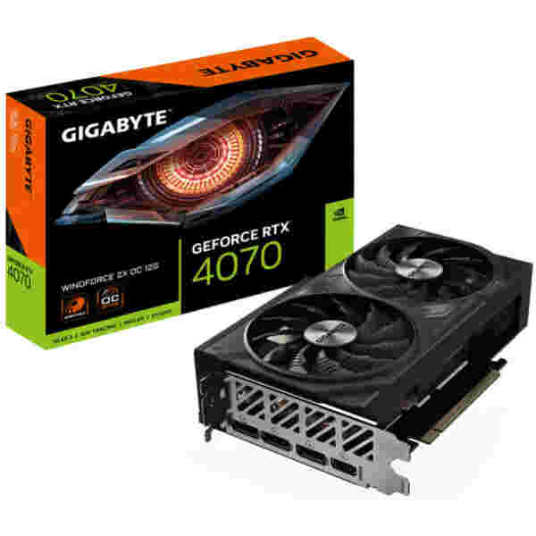 Grafična kartica nVidia RTX4070 GigaByte Windforce 2X OC - 12GB GDDR6X (GV-N4070WF2OC-12GD)