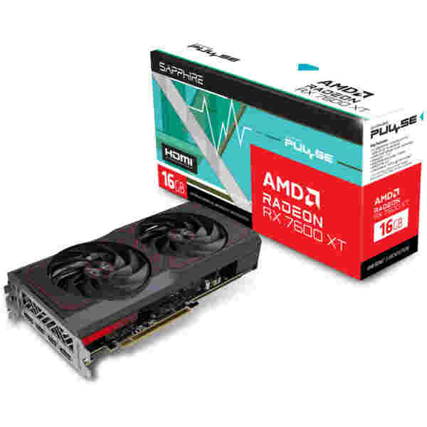 Grafična kartica AMD RX 7600XT Sapphire Pulse - 16GB GDDR6  | 2xDisplayport 2.1 2xHDMI 2.1 (11339-04-20G)