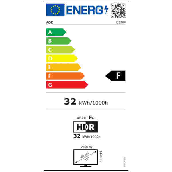 5") Q32V4 2560x1440 75Hz IPS 4ms HDMI DisplayPort Zvočniki  3H AdaptiveSync