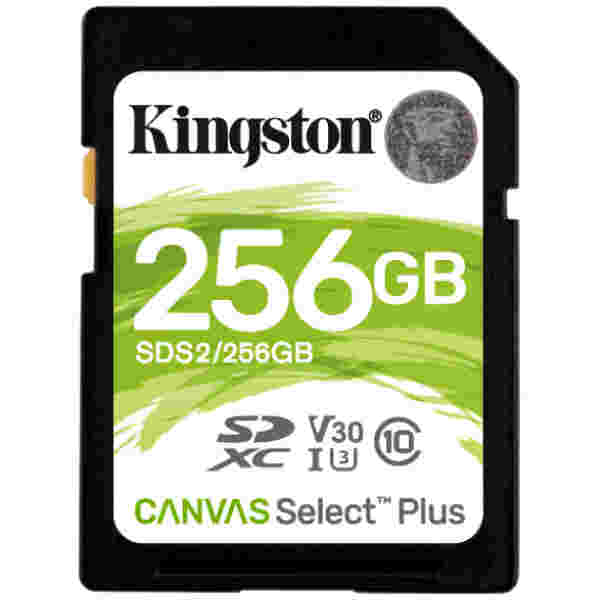 Spominska kartica SDXC 256GB Kingston Canvas Select Plus 100MB/s/85MB/s U3 V30 UHS-I (SDS2/256GB)