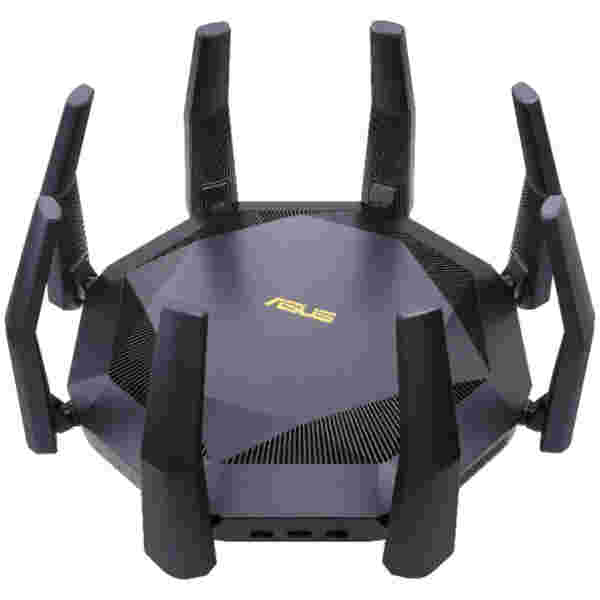 Usmerjevalnik brezžični Asus RT-AX89X WiFi6 802.11ax AX6000 4804Mbit/s MU-MIMO OFDMA MESH dualband 3G/4G USB dongle 8xLAN 1xLAN/WAN10GB 1xSFP+ (90IG04J1-BM3010)