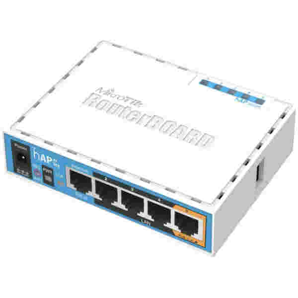 Usmerjevalnik brezžični Mikrotik WiFi5 802.11ac AC750 433Mbit/s 3G/4G USB dongle dualband 4xLAN 2x notranja antena (RB952Ui-5ac2nD)