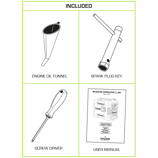 Tecnoware bencinski inverter agregat 4T 2000W 2200VA - Image 5