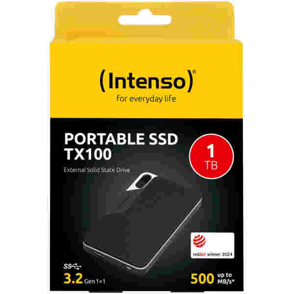 Intenso 1TB SSD TX100 500MB/s USB 3.2 Gen1x1 zunanji disk - črn - Image 3