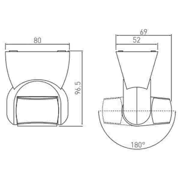 stenski/stropni 180°