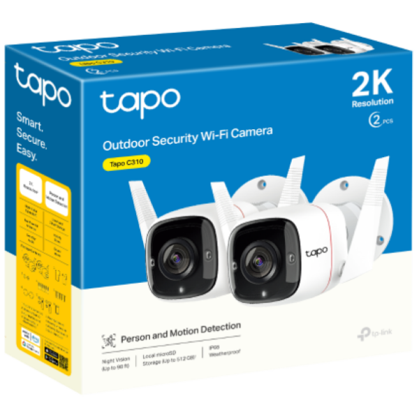 TP-link zunanja Wi-Fi varnostna kamera Tapo C310P2 V2 - set 2kom - Image 3