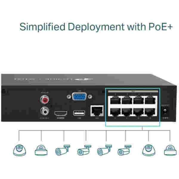 TP-LINK VIGI 8-kanalni omrežni video snemalnik PoE+ - Image 5