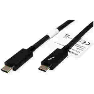 Kabel USB-C => USB-C (Thunderbolt 3) 2,00m 20GBit/s 5A Roline črn