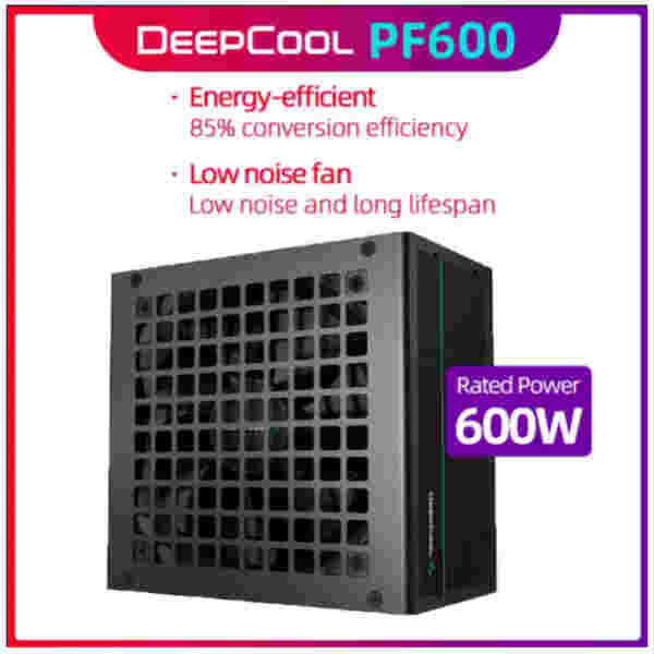 Napajalnik - 600W Deepcool PF 600 80Plus 85% ATX12V 2.4 120mm črna (R-PF600D-HA0B-EU)