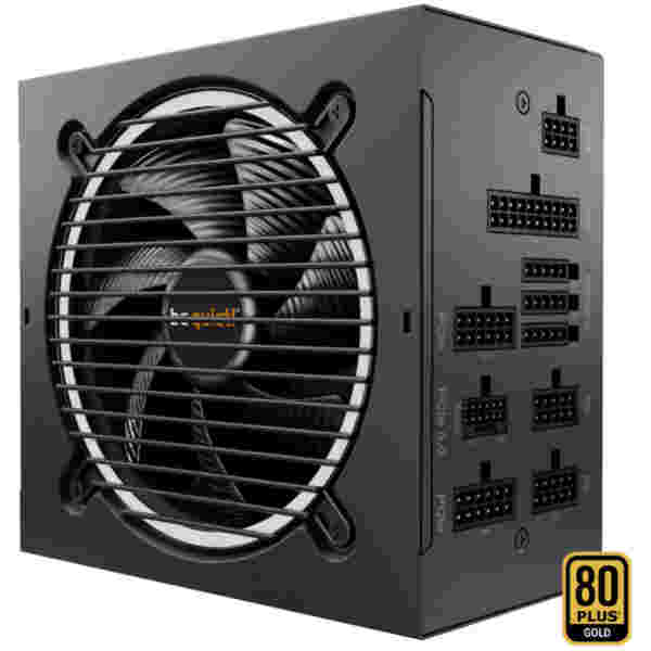 Napajalnik - 1000W Bequiet BN345 Pure Power 12M 80Plus Gold 93,2% ATX 3.0 Modular 120mm črna (BN345)