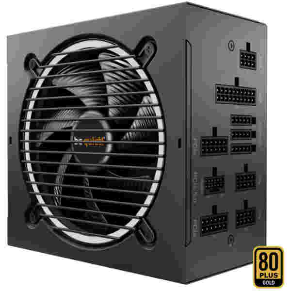 Napajalnik - 850W Bequiet Pure Power 12M 80Plus Gold 93,5% ATX 3.1 (Gen5) Modular 120mm črna (BN344)