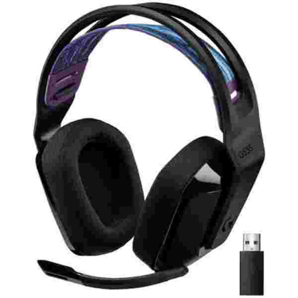 Slušalke brezžične Logitech naglavne z mikrofonom USB G535 črne LightSpeed (981-000972)