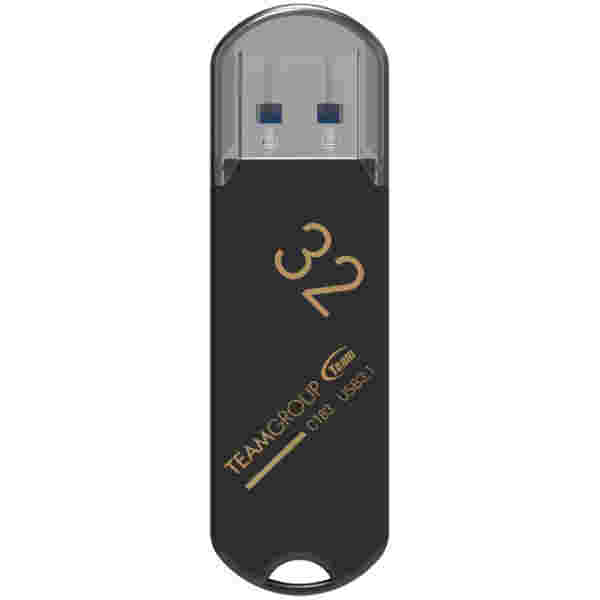 Spominski ključek 32GB USB 3.1 Teamgroup C183 - plastičen/s pokrovčkom/črn (TC183332GB01)