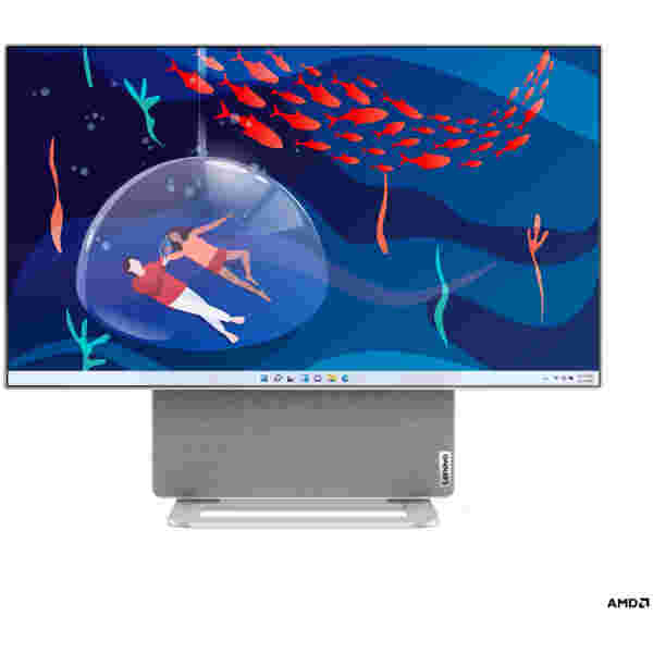 Računalnik AIO Lenovo 68,6 cm 27,0" 2560x1440 Yoga 7 R7-8845HS/16GB /1TB/DP 1xUSB-C/170W-89%/Win11Home srebrno-bel (F0HK0044SC)