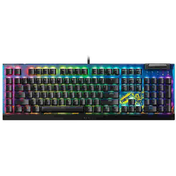 Gaming Tipkovnica Žična Razer BlackWidow V4 X US | rumena RGB Fortnite Edition (RZ03-04703600-R3M1)