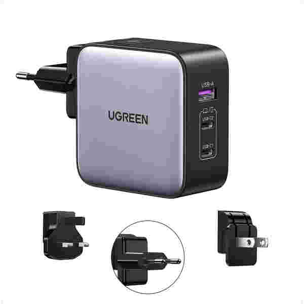 Ugreen Nexode 65W USB A + USB C potovalni polnilnik GaN II PD 3.0