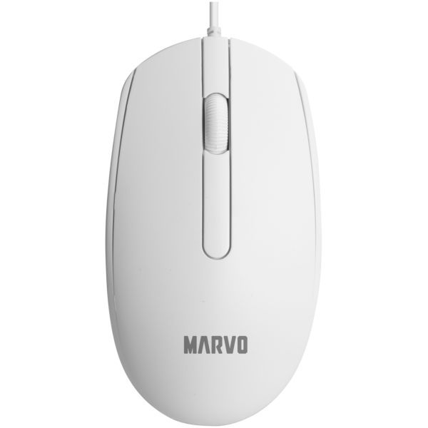 MARVO OFFICE MS003 WH MIŠKA BELE BARVE