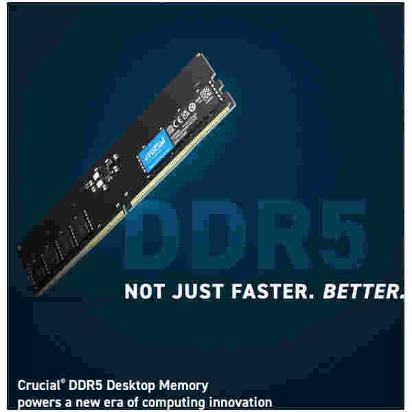 Crucial 32GB DDR5-4800 UDIMM PC5-38400 CL40, 1.1V - Image 3