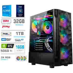 Računalnik MEGA TWR S7 i5-14600KF/RTX5060Ti-16GB/32GB/1TB-4.0/750W/Brez OS RGB