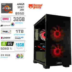 Računalnik MEGA MT S7X R7-5800X/RTX5060Ti-16GB/32GB/1TB-4.0/750W/Brez OS/črna RGB + Estetski napajalni kabli [Rdeča / Črna]