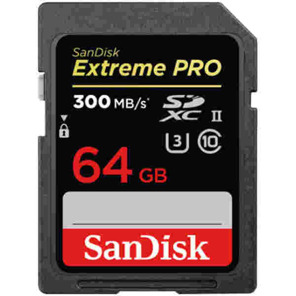 Spominska kartica SDXC 64GB Sandisk Extreme Pro Extreme 300MB/s/260MB/s U3 V90 UHS-II (SDSDXDK-064G-GN4IN)