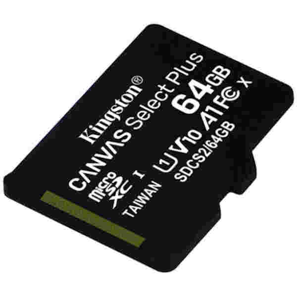 Spominska kartica SDXC-Micro 64GB Kingston Canvas Select Plus 100MB/s/85MB/s U1 V10 UHS-I (SDCS2/64GBSP)