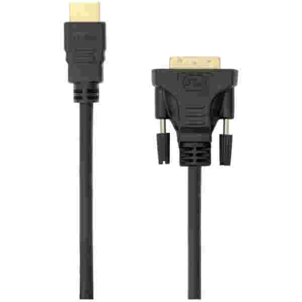 KABEL HDMI/DVI Digital (24+1) M/M  2,0m SBOX pozlačeni kontakti in feritno jedro (HDMI-DVI-2)