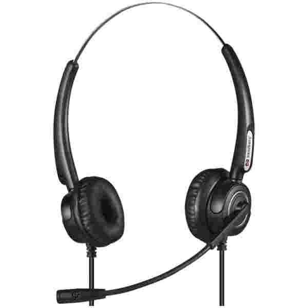 Slušalke žične Sandberg naglavne z mikrofonom RJ9/11 USB črne Headset Pro stereo (126-30)