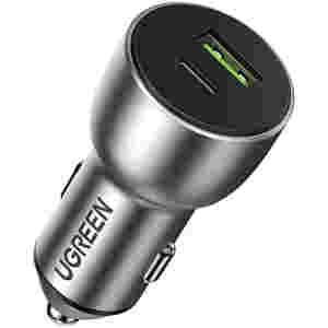 Avto polnilec 12V/24V => USB-A + USB-C 36W PD Ugreen Quick Charge 3.0 (60980)