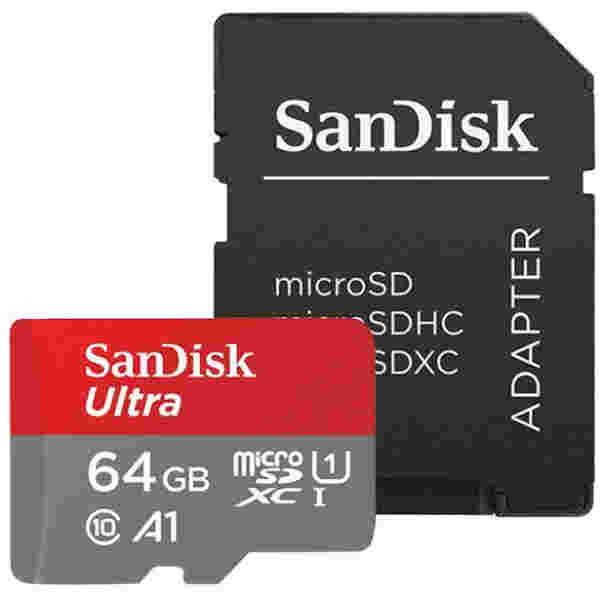 Spominska kartica SDXC 64GB Sandisk Ultra 140MB/s/U1 V10 UHS-I +adapter (SDSQUAB-064G-GN6MA)