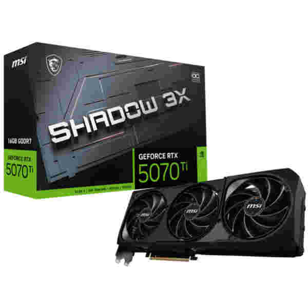 Grafična kartica nVidia RTX5070Ti MSI SHADOW 3X OC - 16GB GDDR7 (G507T-16S3C)