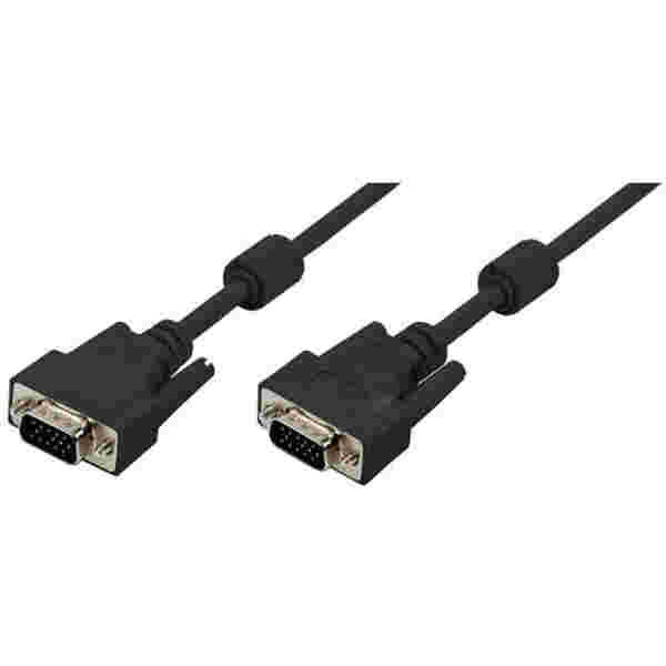KABEL VGA D-SUB15 M-M  3m LogiLink 2x feritno jedro, dvojno zaščiten (CV0002)