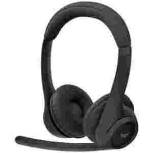 Slušalke brezžične Logitech naglavne z mikrofonom BT USB sprejemnik - Zone 305 črne MS Teams certificirane (981-001451)