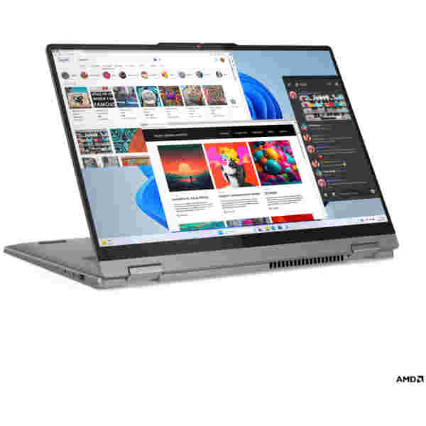 Prenosnik Lenovo 40,64 cm (16,0") IdeaPad 5 2-in-1 2048x1280 OLED na dotik 400nit R7-8840HS/16GB/512GB/BL/FP/ALU-ABS/AMD Radeon 780M/Win11Home (83DS004JSC) - Image 3