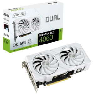 Grafična kartica nVidia RTX4060 Asus EVO White OC Edition - 8GB GDDR6 (90YV0JCB-M0NA00)