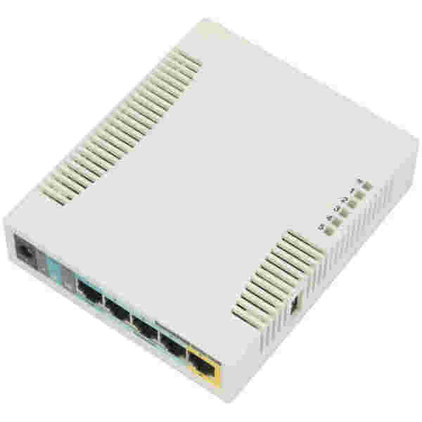Usmerjevalnik brezžični Mikrotik WiFi4 802.11n N300 300Mbit/s 5xLAN 1x notranja antena (RB951Ui-2HnD)