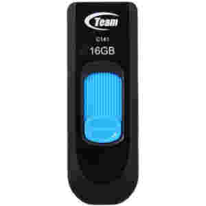 Spominski ključek 16GB USB 2.0 Teamgroup C141 - plastičen/drsni/črn (TC14116GL01)