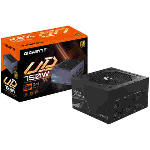Napajalnik - 750W GigaByte UD750GM PG5 Gold 80Plus Gold 90% ATX 3.0 Modular 120mm črna (GP-UD750GM PG5)