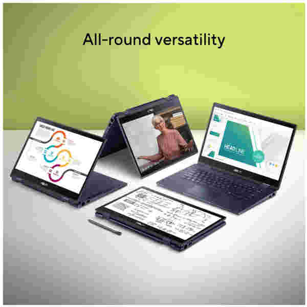 Prenosnik Asus 35,5 cm (14,0") ExpertBook B3 Flip 1920x1080 VA na dotik 400nit Core 7-150U/24GB/SSD1TB/BL/FP/Pisalo/Intel UHD/Win11Pro (90NX07N1-M00E10) - slika 5